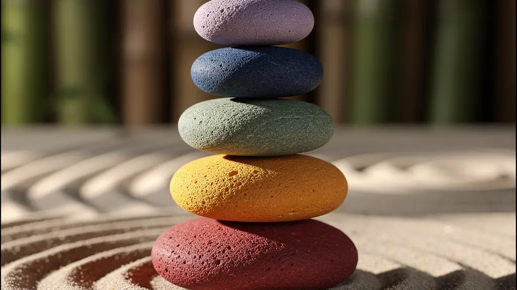 Representación visual de chakras como niveles de construcción energética desde la base