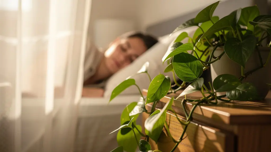 Dormitorio con esquinas de muebles cubiertas por plantas y telas suaves para neutralizar el Sha Chi