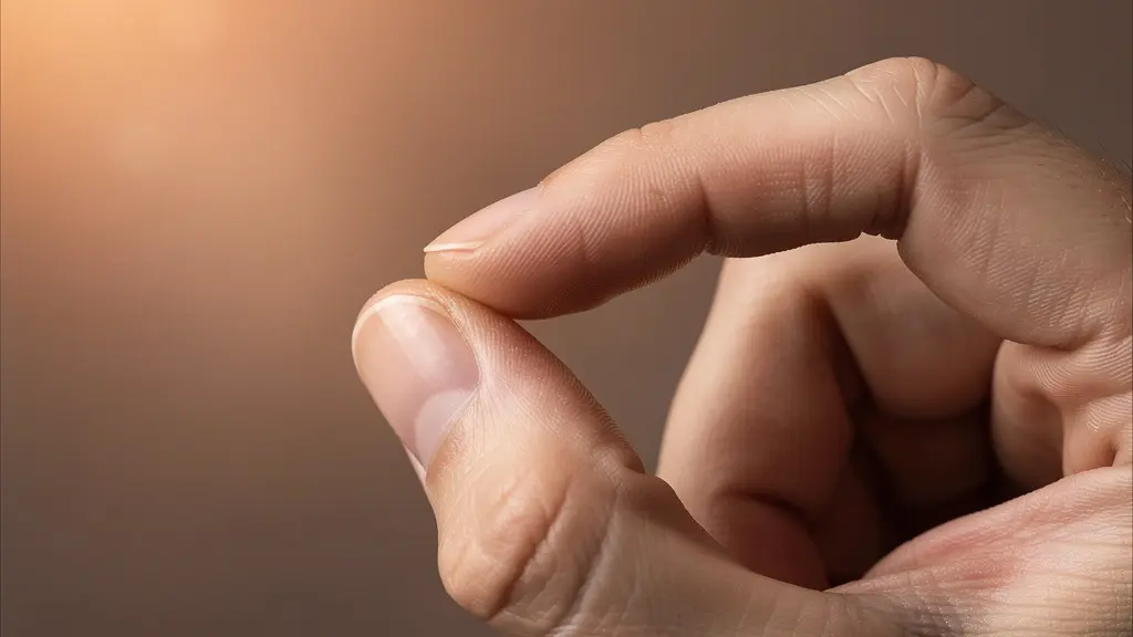 Mano realizando gesto de anclaje con escudo energético de espejo visualizado